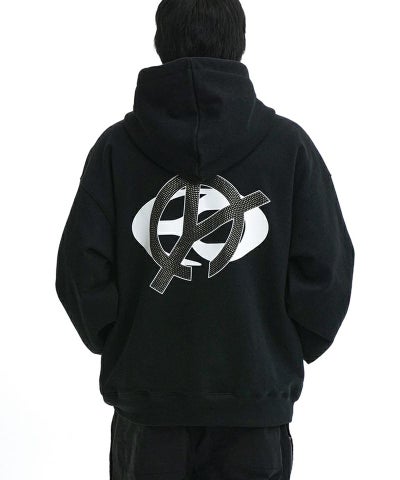 OY オーワイ O.N.L LINESTONE HOODIE ZIP-UP/ロゴラインストーン 