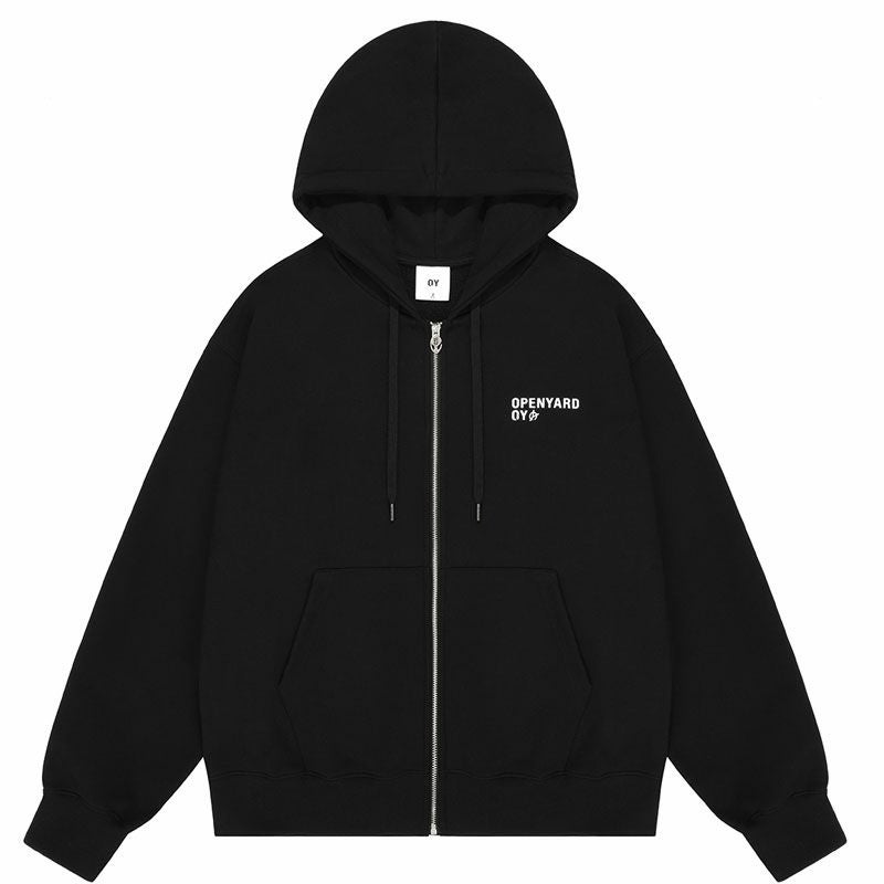 OY オーワイ O.N.L LINESTONE HOODIE ZIP-UP/ロゴラインストーン 