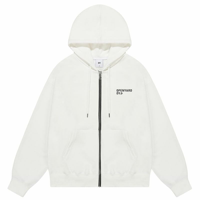 OY オーワイ O.N.L LINESTONE HOODIE ZIP-UP/ロゴラインストーン