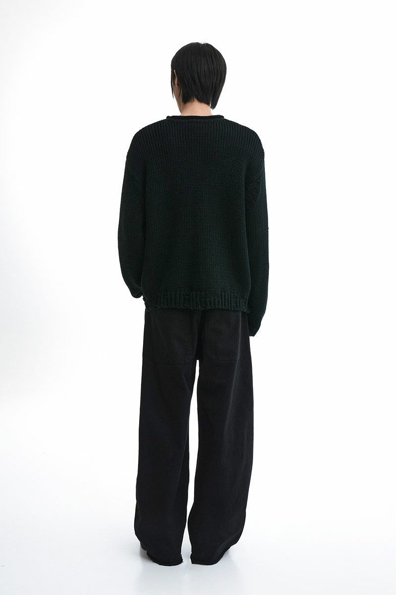 OY オーワイ ハートステッチニット HEART STICH DESTOYED KNIT/全2色