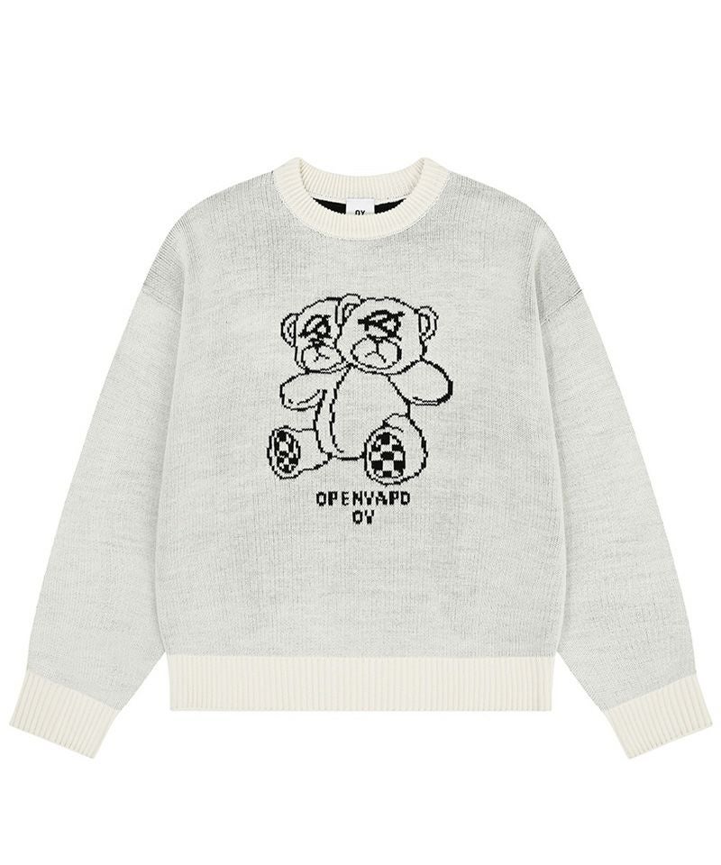 ＯＹ　ニット　セーター ベア オードリー くま ホワイト OY オーワイ MODIFY ODOLLY KNIT/全2色 | DAESE TOKYO(デセトウキョウ)